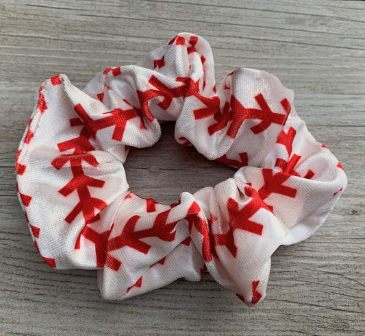 - Baseball Scrunchie, Baseball Hair Accessories, Baseball Premium Velvet, No Crease Hair Elastic, Gift for Players and Team, Hair Accessories for Women