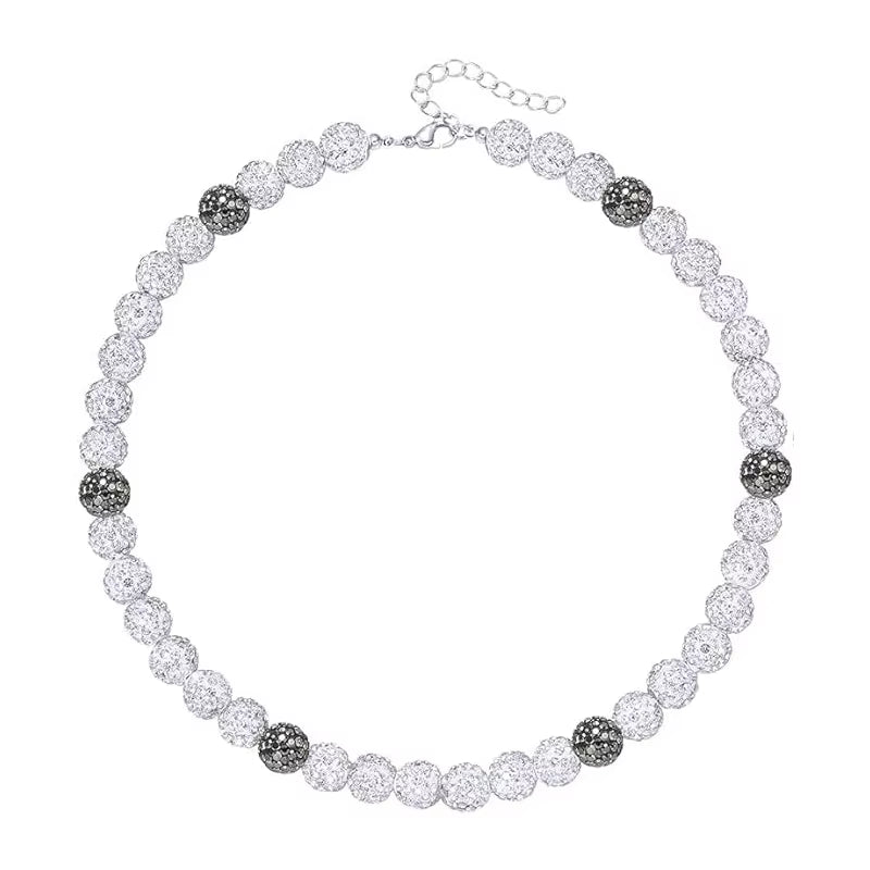 Baseball Necklace for Men Bling Baseball Necklace Rhinestone Ball Beaded Necklace Baseball Players Lovers Inspired Jewelry