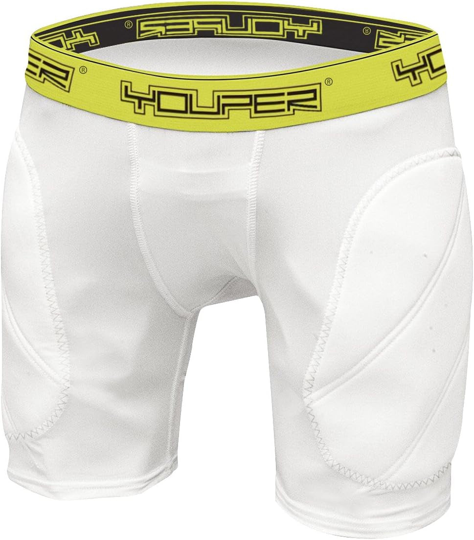 Boys Youth Padded Sliding Shorts with Cup Pocket for Baseball, Football, Lacrosse