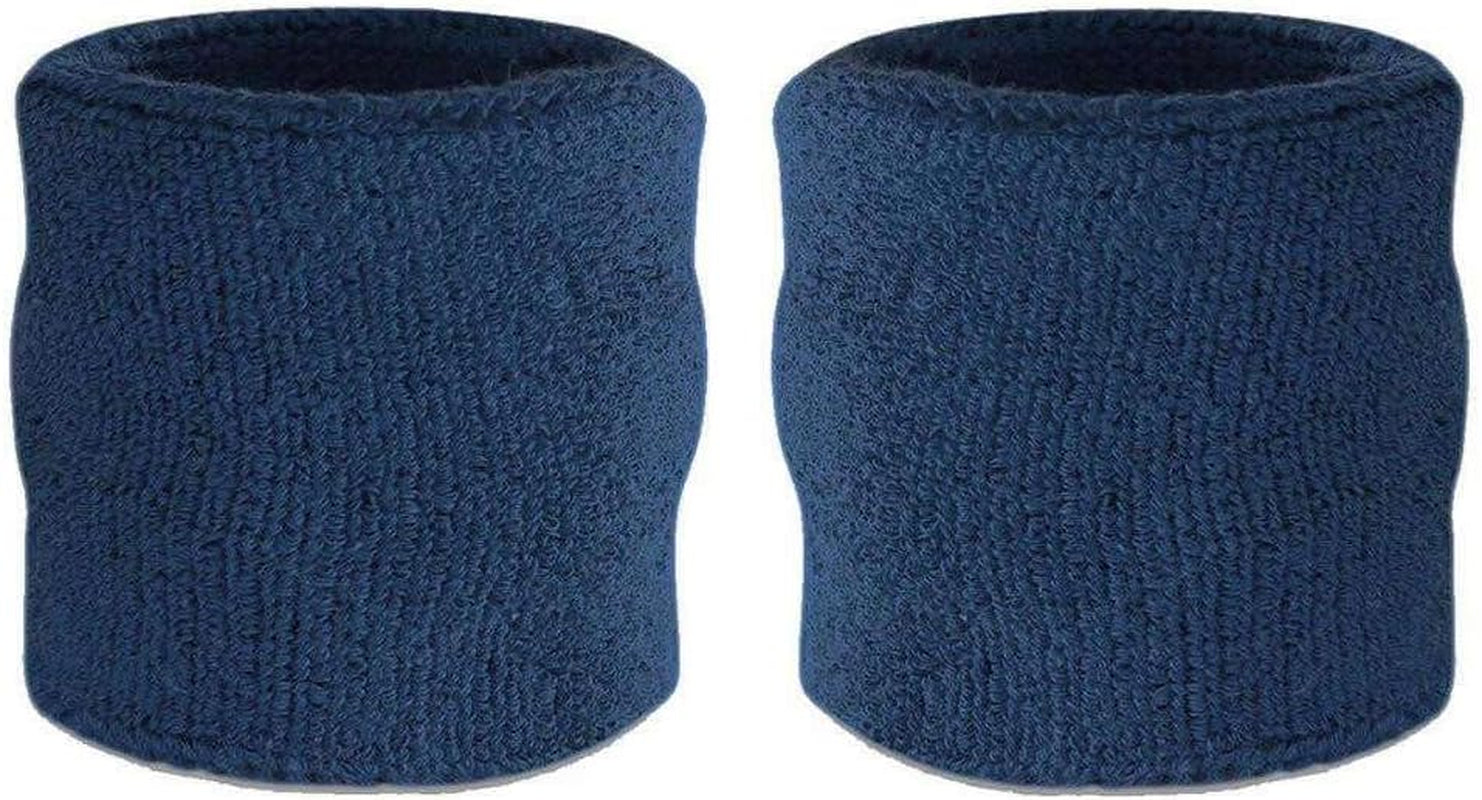 Wrist Sweatbands, Absorbent and Breathable Thick Cotton Bands for Working Out, Gymnastics, Basketball, Tennis, and Football, Multiuse Wristbands for Costumes and Cosplay