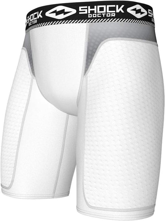 Compression Sliding Padded Shorts with Cup Pocket (Cup NOT Included). Baseball/Softball
