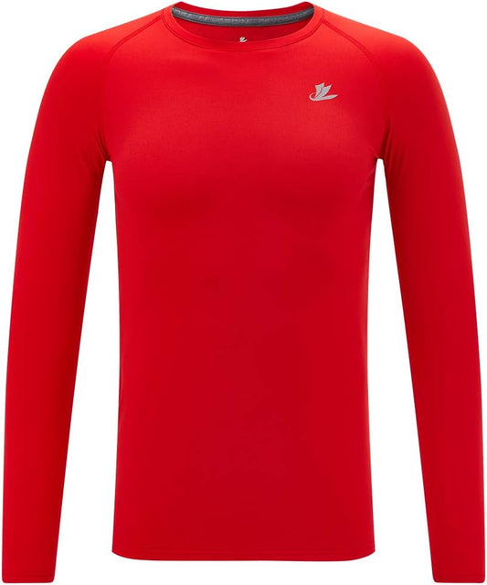 Youth Boys Compression Shirt Long Sleeve Football Baseball Undershirt Quick Dry Kids Sports Baselayer Crewneck