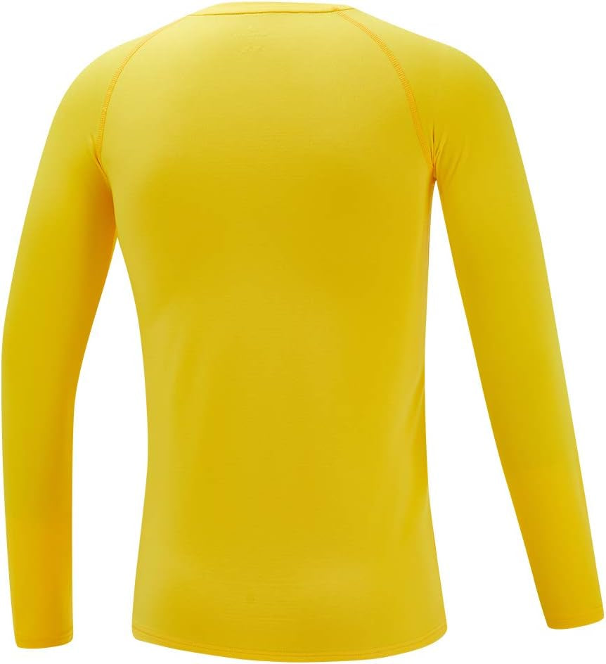 Youth Boys Compression Thermal Shirt Long Sleeve Fleece Baselayer Soccer Baseball Undershirt