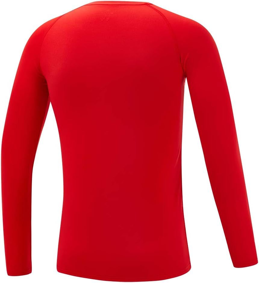 Youth Boys Compression Shirt Long Sleeve Football Baseball Undershirt Quick Dry Kids Sports Baselayer Crewneck