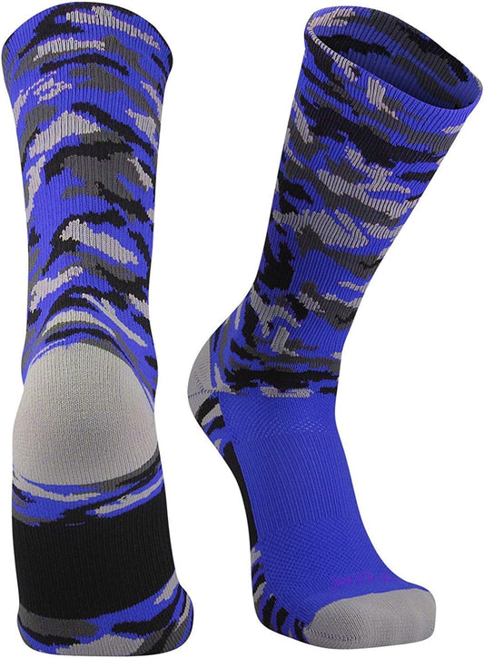 Athletic Camo Crew Socks - Basketball Football Lacrosse Baseball
