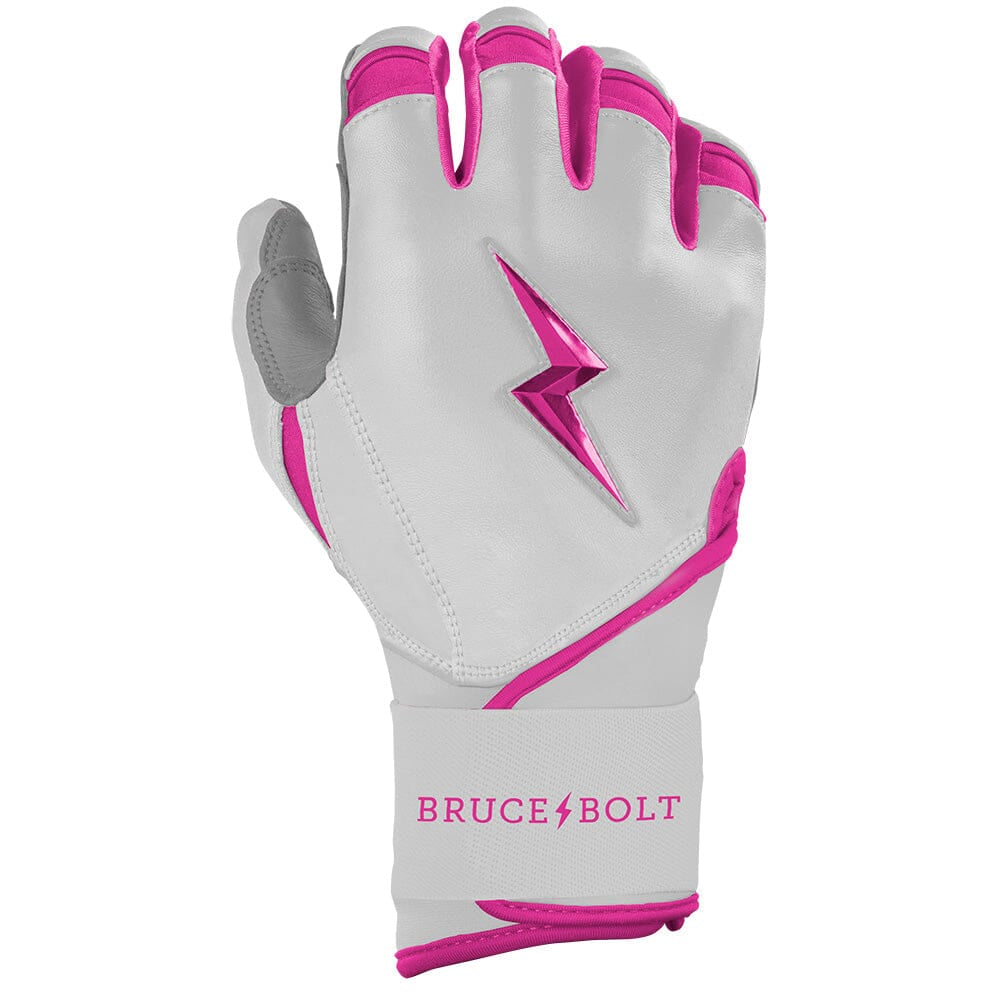 PREMIUM PRO CHROME Series Long Cuff Batting Gloves | PINK
