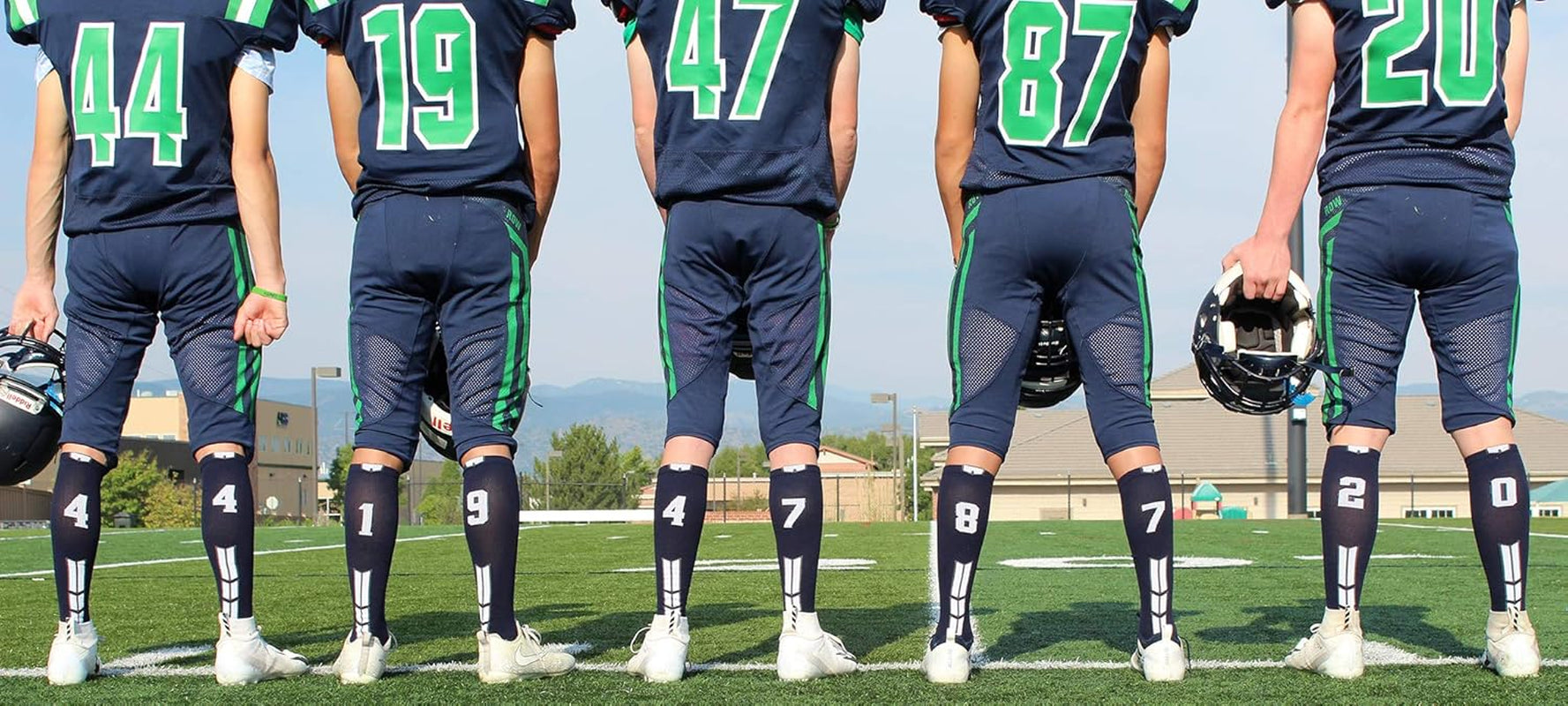 Navy Player ID Custom Number over the Calf Socks for Softball Baseball Football Boys and Girls