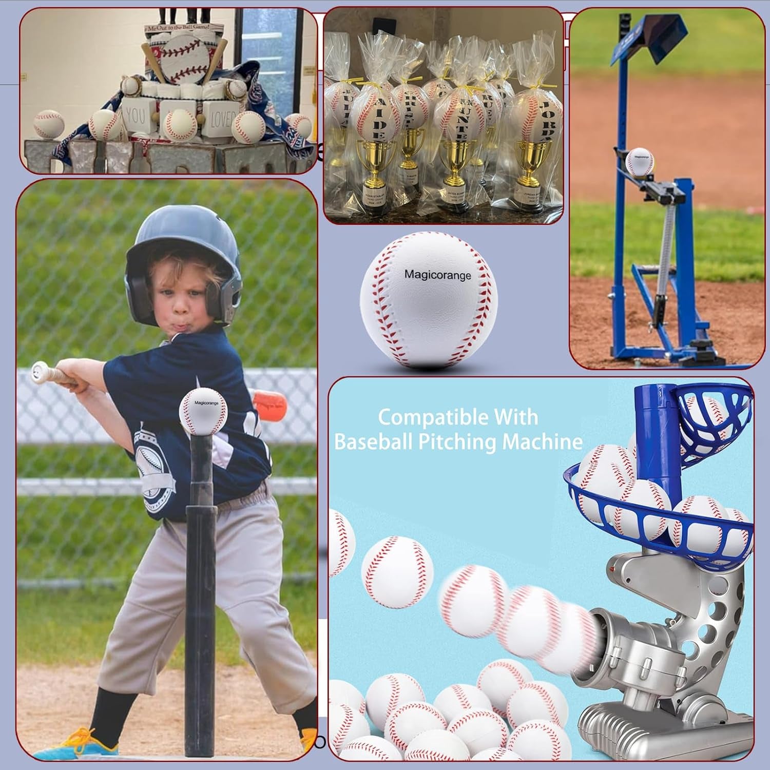 Baseball, Foam Baseballs 20 Pack Practice Training Baseballs Unmarked Baseball Soft Toss, Batting, Fielding, Hitting, Pitching