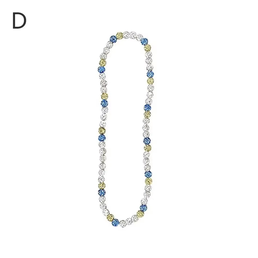 Baseball Necklace Rhinestones Disco Ball Clavicle Chain Accessory for Athletes and Music Lovers N2F5