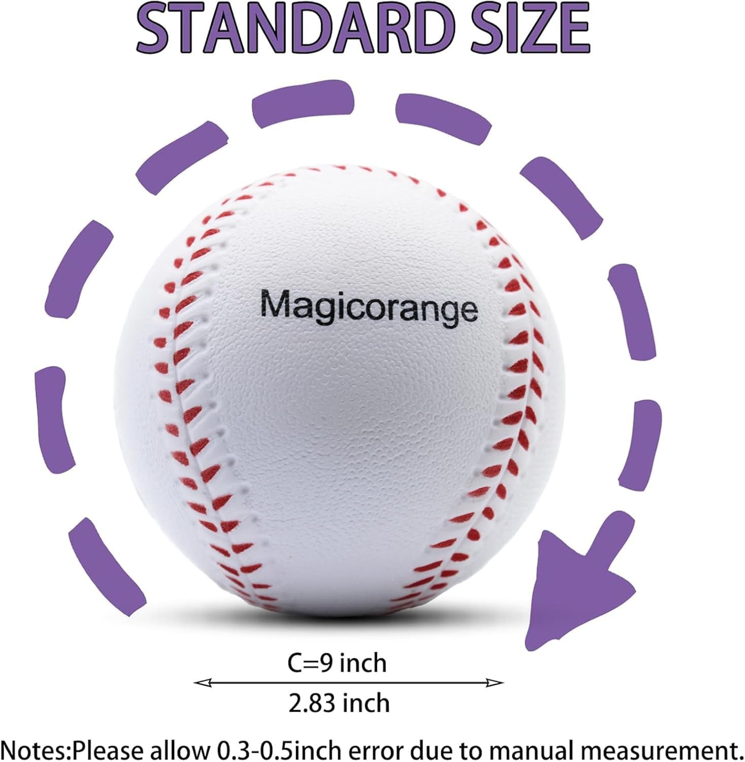 Baseball, Foam Baseballs 20 Pack Practice Training Baseballs Unmarked Baseball Soft Toss, Batting, Fielding, Hitting, Pitching