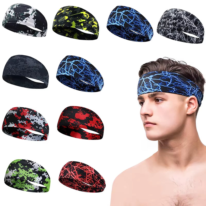 1PC Unisex Fitness anti Sweating Band Running Headband Sports Absorbing Yoga Hair