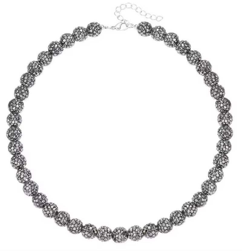 Baseball Beaded Chain Necklace for Men,Bling Ice Collection Baseball Necklace Gifts for Boys Baseball Team Lovers,18Inch(45Cm)