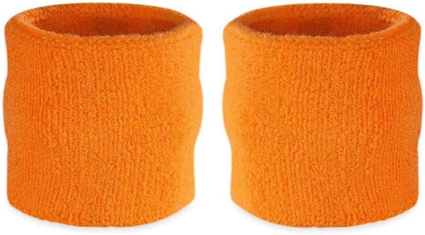 Wrist Sweatbands, Absorbent and Breathable Thick Cotton Bands for Working Out, Gymnastics, Basketball, Tennis, and Football, Multiuse Wristbands for Costumes and Cosplay
