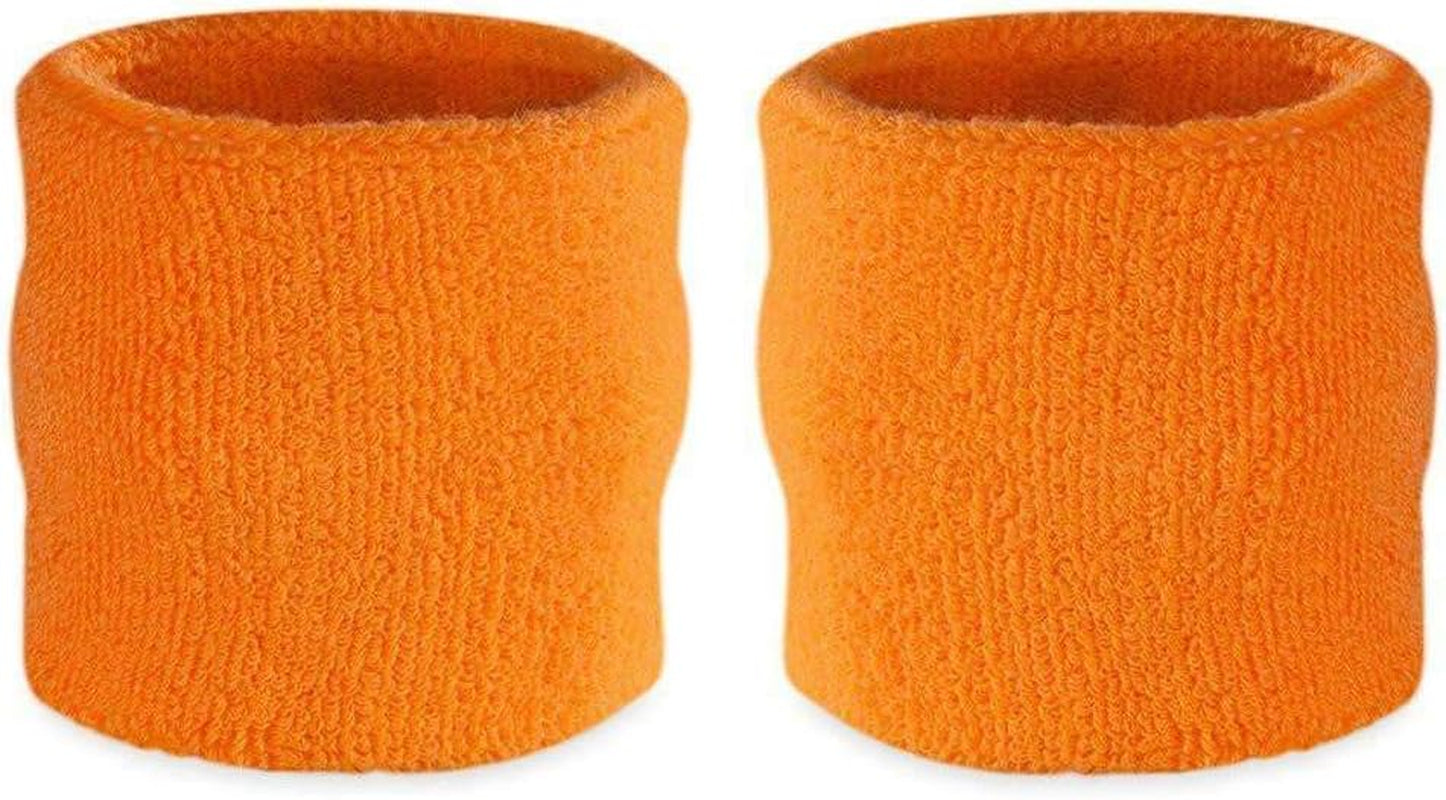 Wrist Sweatbands, Absorbent and Breathable Thick Cotton Bands for Working Out, Gymnastics, Basketball, Tennis, and Football, Multiuse Wristbands for Costumes and Cosplay