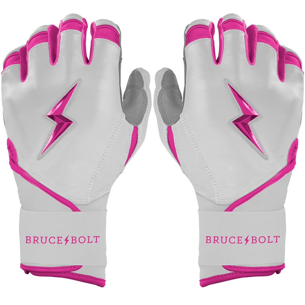 PREMIUM PRO CHROME Series Long Cuff Batting Gloves | PINK