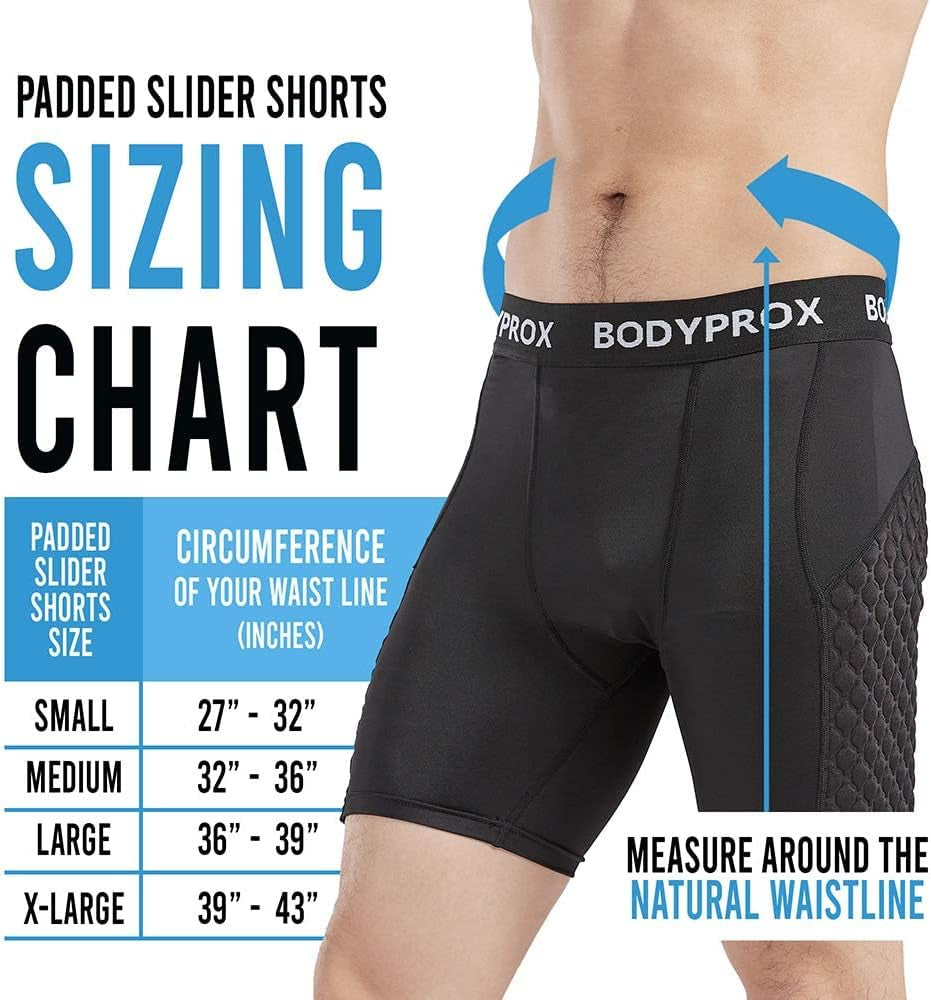 Baseball Sliding Shorts for Men, Compression Padded Slider Shorts