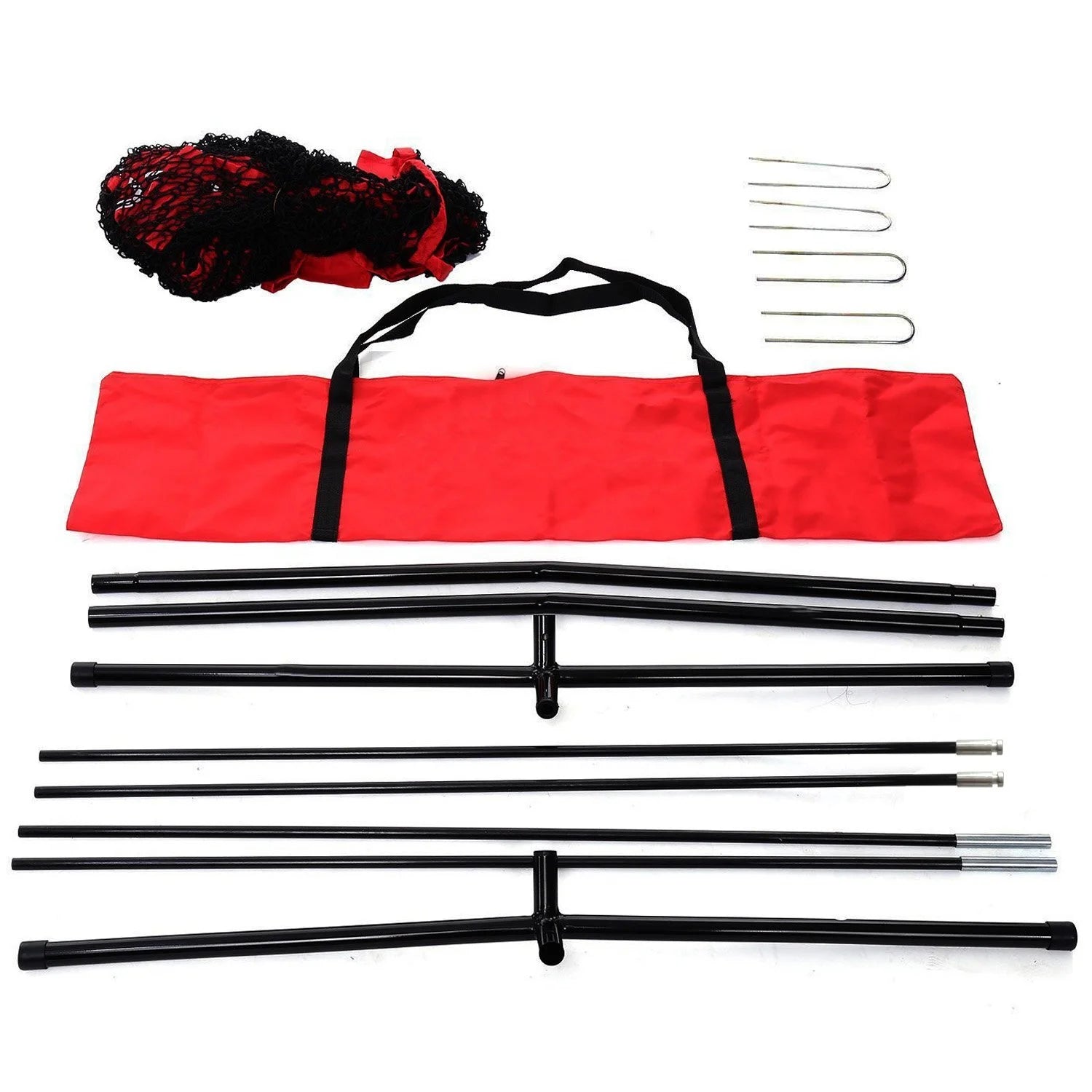 7 Ft. 7 Ft. Baseball Softball Practice Net Hitting Batting Catching Pitching Training Net with Carry Bag & Metal Bow Frame, Backstop Screen Equipment Training Aids