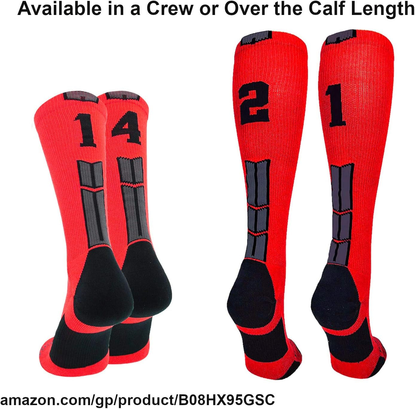 Navy Player ID Custom Number over the Calf Socks for Softball Baseball Football Boys and Girls