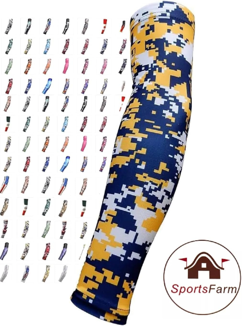 Youth & Adult Sizes Moisture Wicking Compression Arm Sleeve (1 Sleeve) (Over 100 Colors Available in Our Store)