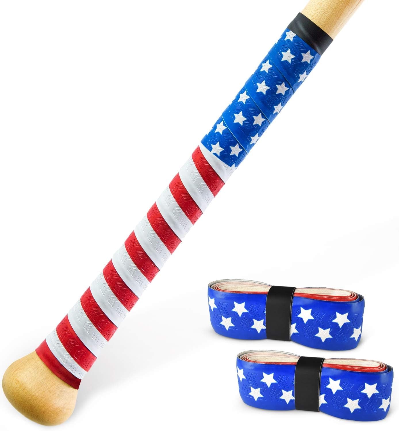 Tacky Bat Grip Tape – 1.2Mm Thick Bat Grip Tape to Wrap Baseball and Softball Bats – Finished Tape Included