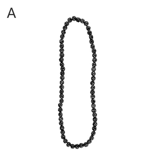 Baseball Necklace Rhinestones Disco Ball Clavicle Chain Accessory for Athletes and Music Lovers N2F5