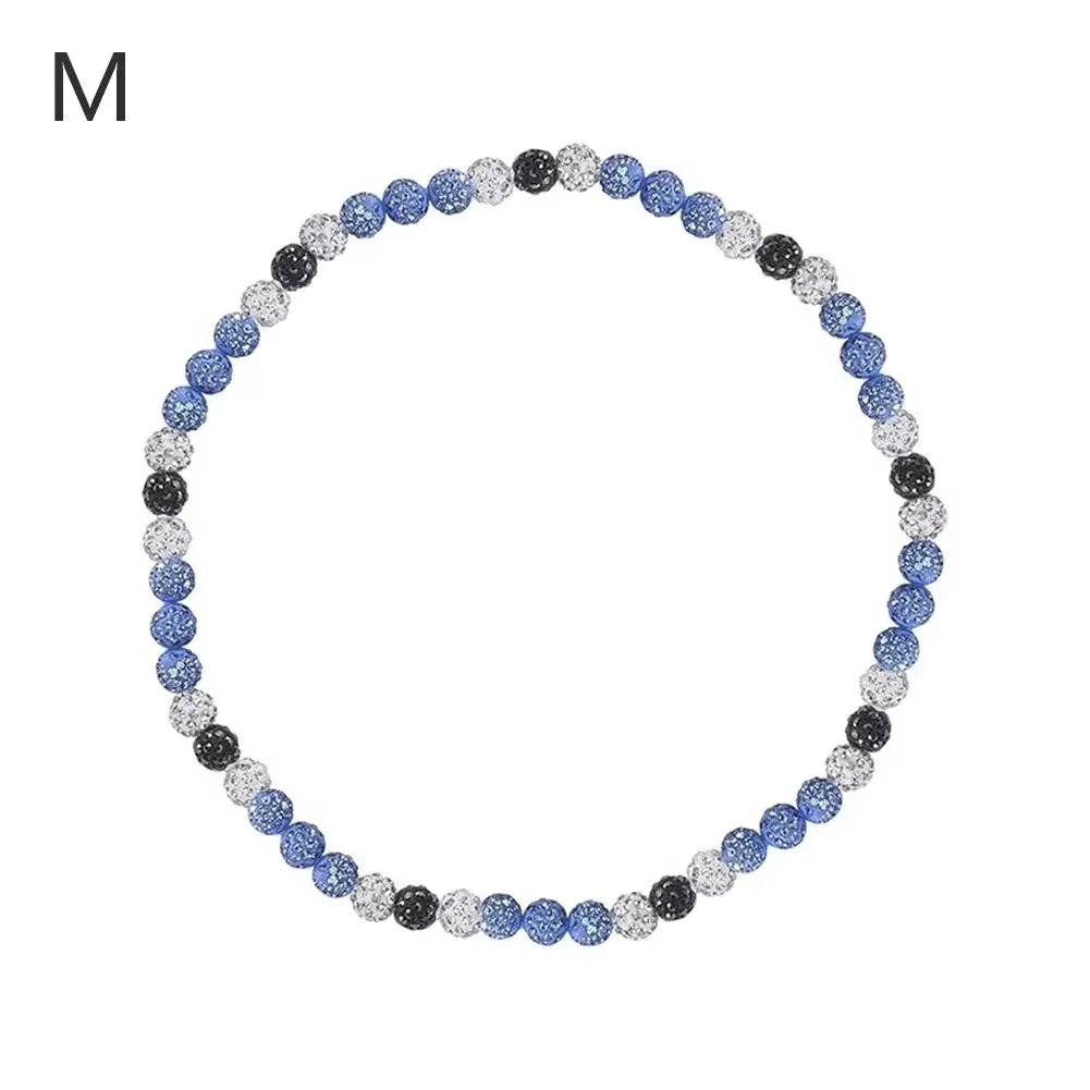 Baseball Necklace Rhinestones Disco Ball Clavicle Chain Accessory for Athletes and Music Lovers N2F5