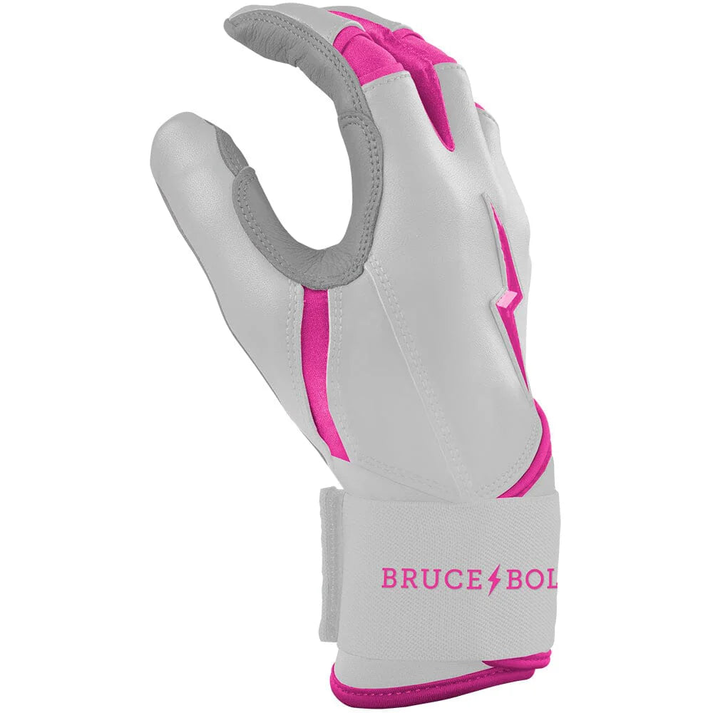 PREMIUM PRO CHROME Series Long Cuff Batting Gloves | PINK