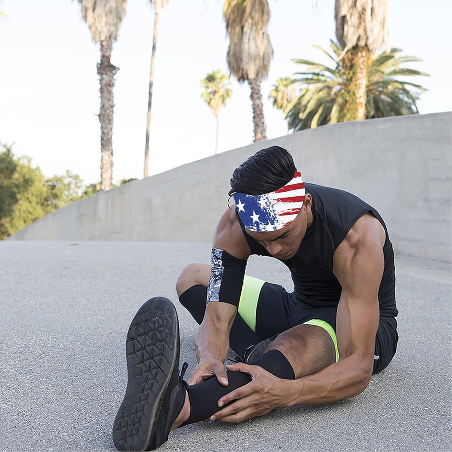 "American Flag" Moisture Wicking Headband