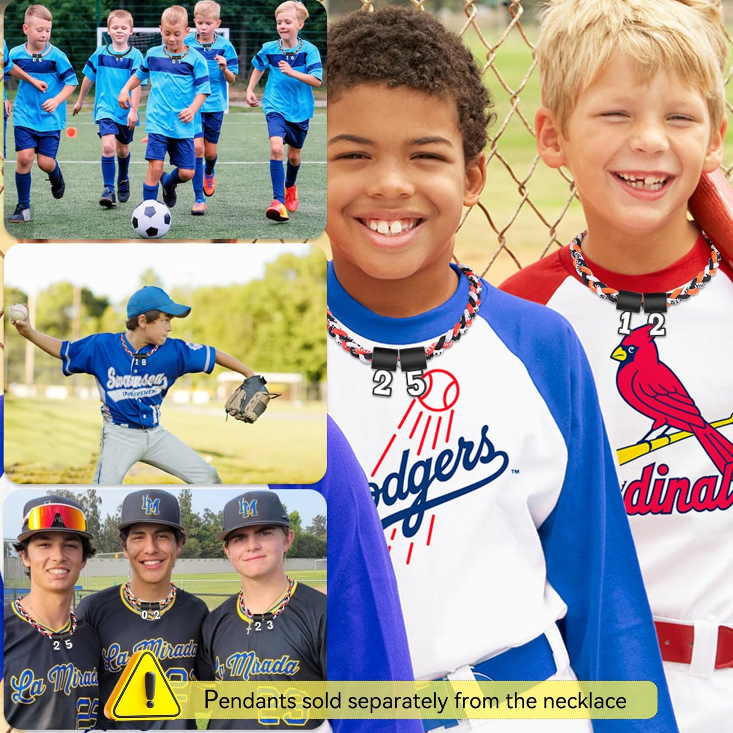 Premium Sport Baseball Necklaces for Outfit/Sport field, Classic Design Baseball Necklace