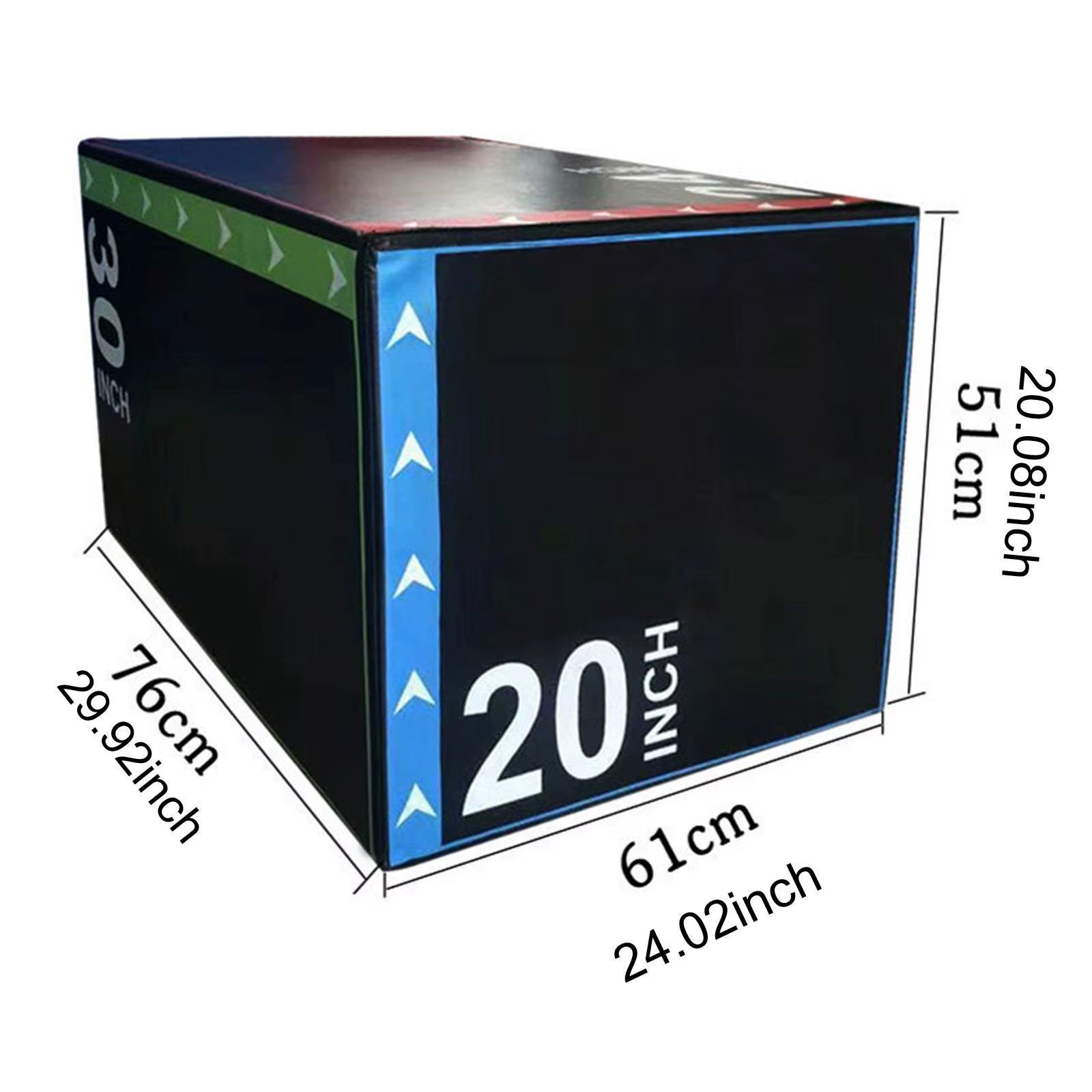 3 in 1 Jump Box Plyo Box High-Density Agility Box Conditioning Strength Training Dips Lunges for Home Gym Excerise Training