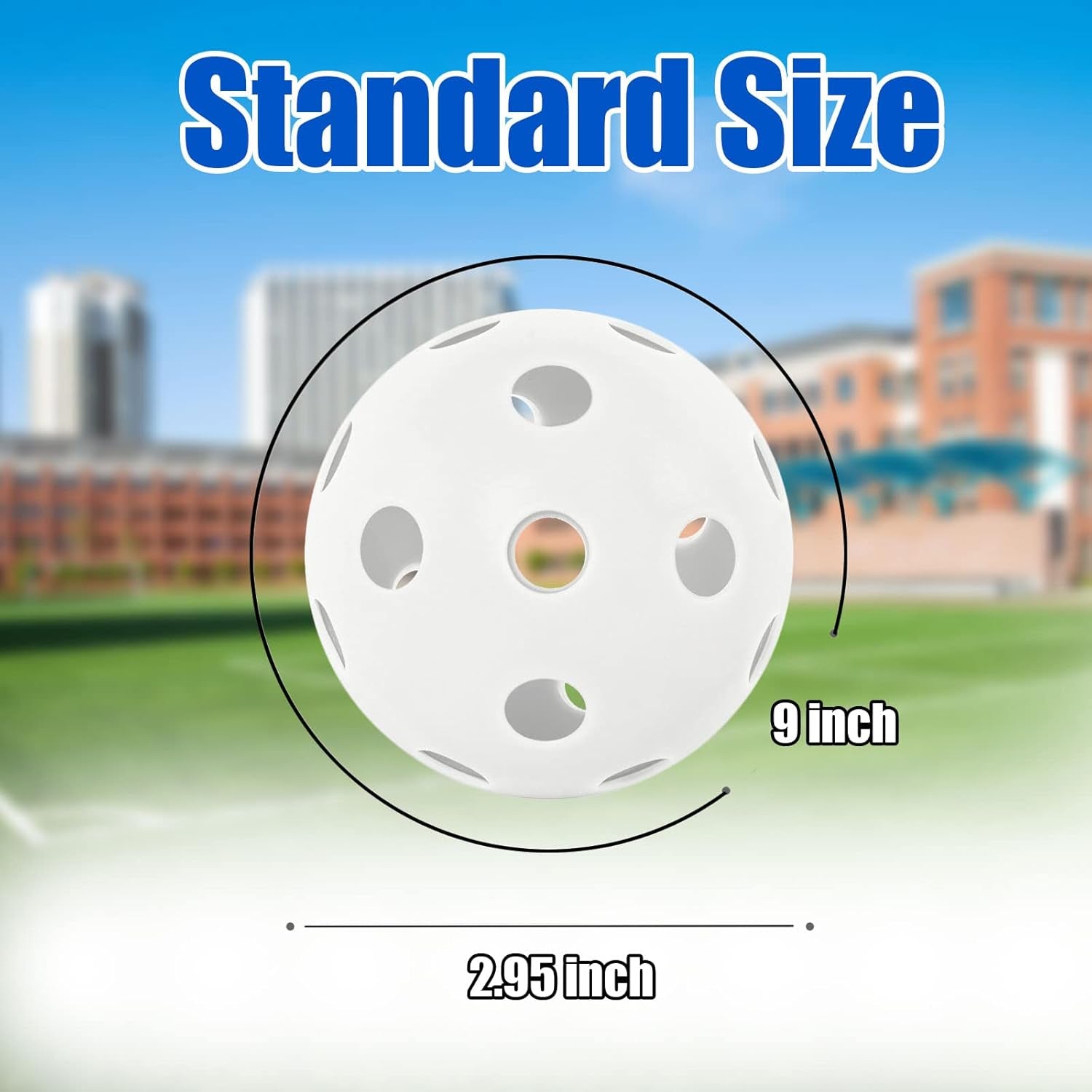 Plastic Baseballs 12 Pack Practice Balls 9 Inch Softball Training Baseballs for Hitting Pickleball Indoor Lightweight Hitting Baseball Batting Balls Outdoor