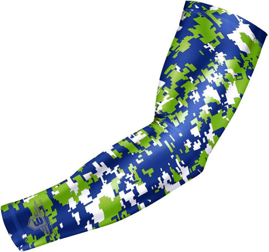 Bucwild Sports Compression Arm Sleeve - Youth & Adult Sizes - Baseball Football Basketball Sports (1 Arm Sleeve)