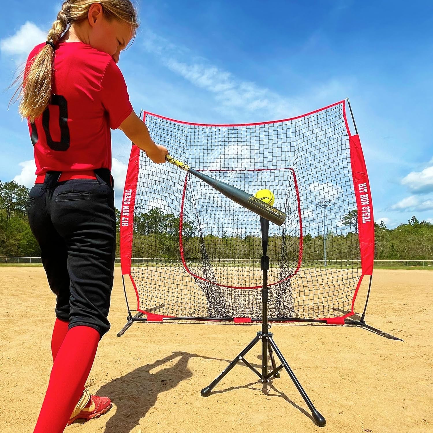 Heavy Duty Softball & Baseball Net with Carrying Bag - Perfect for Batting and Pitching Practices