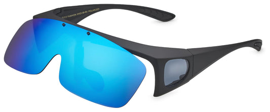 Polarized Sunglasses Fit over Prescription Glasses for Men Women Flip up Shield Lens Driving Shades