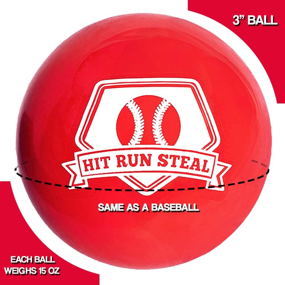 Warm-Up Weighted Baseballs (Multi Pack, 15Oz), Maximize Pitching Power with 3 Inch Ball - Durable Balls for Arm Strength Development That Amplify Your Throwing Speed, Control, and Overall Game Master
