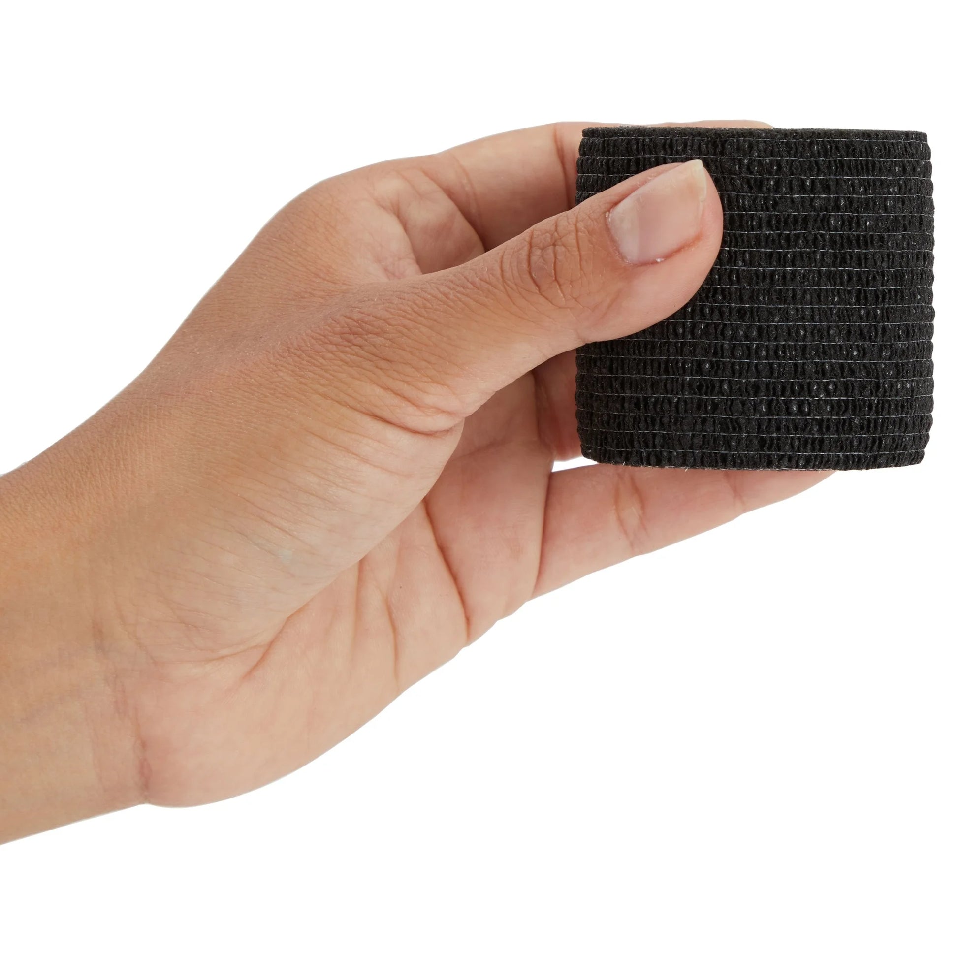 12-Rolls Self Adherent Bandage Wrap, Vet Tape - 2 in X 15 Ft Breathable, Elastic Cohesive Wrap Tape for Wrist, Swelling, Sports, Tattoo (Black)