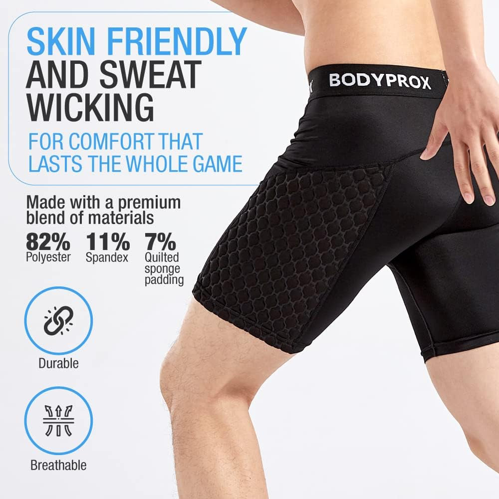 Baseball Sliding Shorts for Men, Compression Padded Slider Shorts