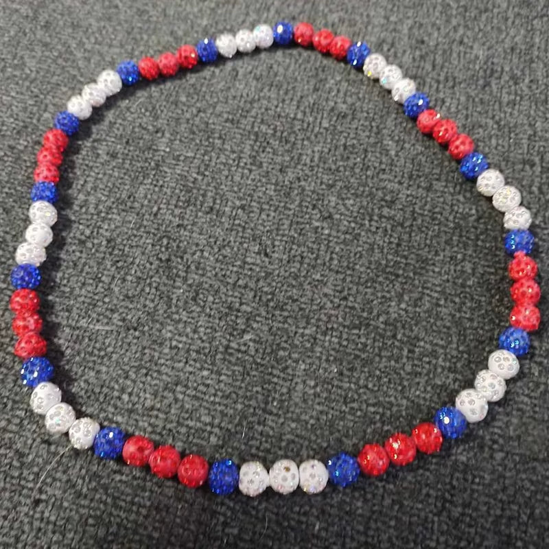 Baseball Necklace for Men Bling Baseball Necklace Rhinestone Ball Beaded Necklace Baseball Players Lovers Inspired Jewelry