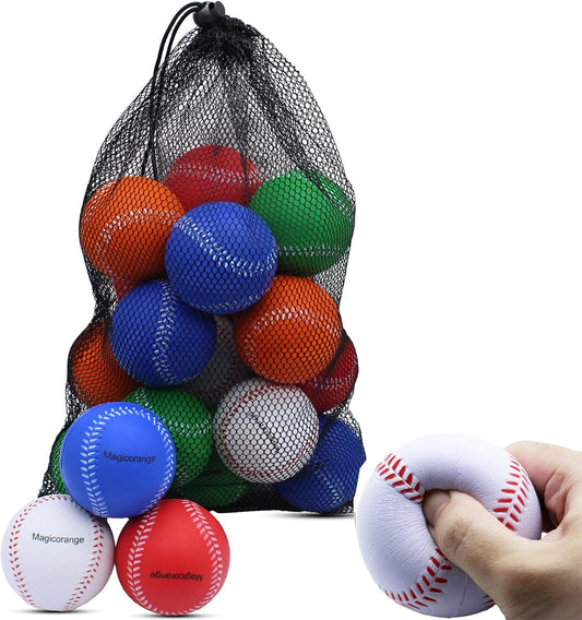 Baseball, Foam Baseballs 20 Pack Practice Training Baseballs Unmarked Baseball Soft Toss, Batting, Fielding, Hitting, Pitching