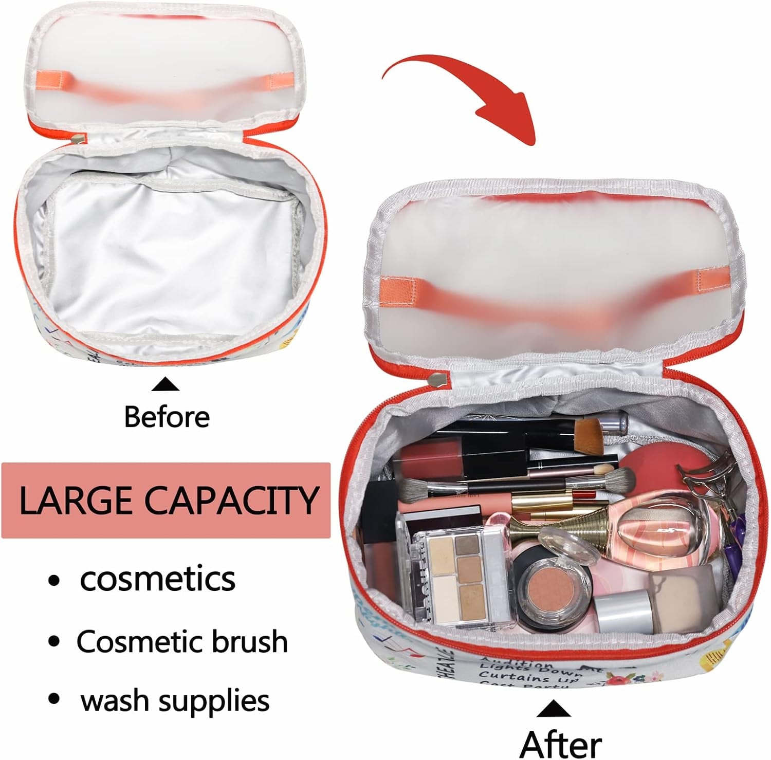 Baseball Mom Zipper Cosmetic Case Baseball Sport Mom Survival Kit Makeup Case Organizer Cosmetic Bag
