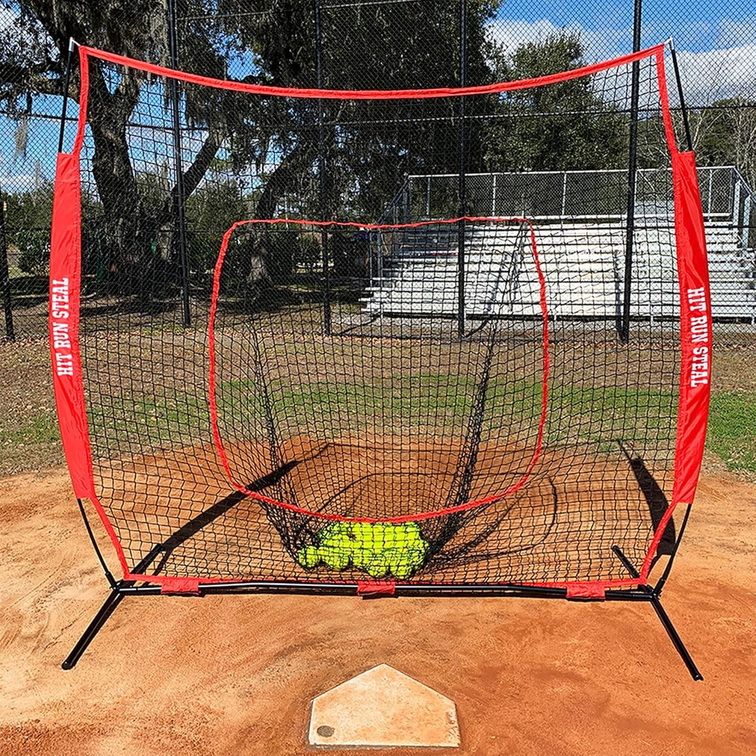 Heavy Duty Softball & Baseball Net with Carrying Bag - Perfect for Batting and Pitching Practices