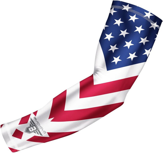 USA Mexico P. R. Flag Compression Arm Sleeve - Youth - Adult - Baseball Football