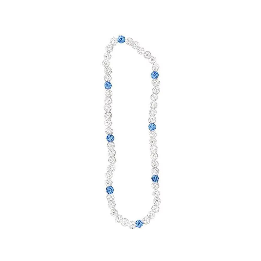 Baseball Necklace Rhinestones Disco Ball Clavicle Chain Accessory for Athletes and Music Lovers N2F5
