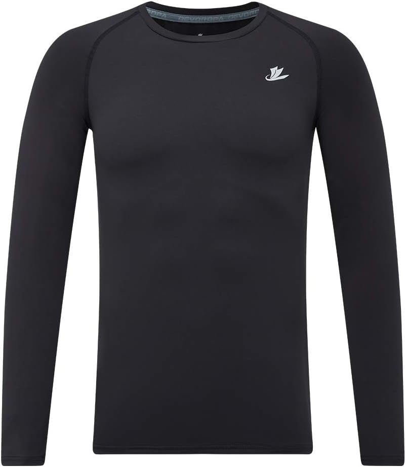 Youth Boys Compression Shirt Long Sleeve Football Baseball Undershirt Quick Dry Kids Sports Baselayer Crewneck