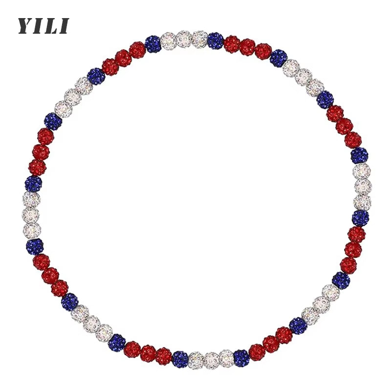 Baseball Necklace for Men Bling Baseball Necklace Rhinestone Ball Beaded Necklace Baseball Players Lovers Inspired Jewelry