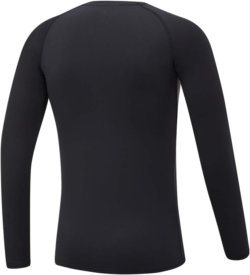 Youth Boys Compression Shirt Long Sleeve Football Baseball Undershirt Quick Dry Kids Sports Baselayer Crewneck