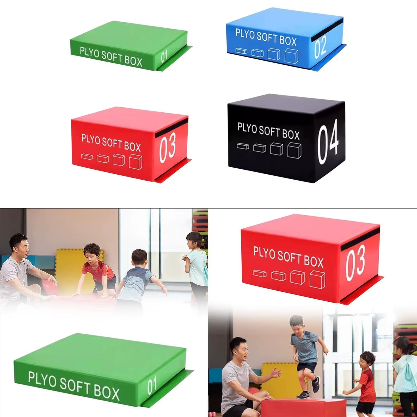 Children Plyometric Soft Jump Box Professional for Home Gym Exercise Jumping Jump Training Equipment Physical Fitness Training