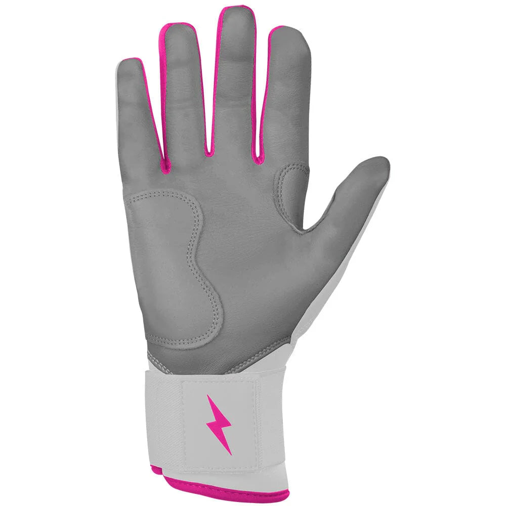 PREMIUM PRO CHROME Series Long Cuff Batting Gloves | PINK