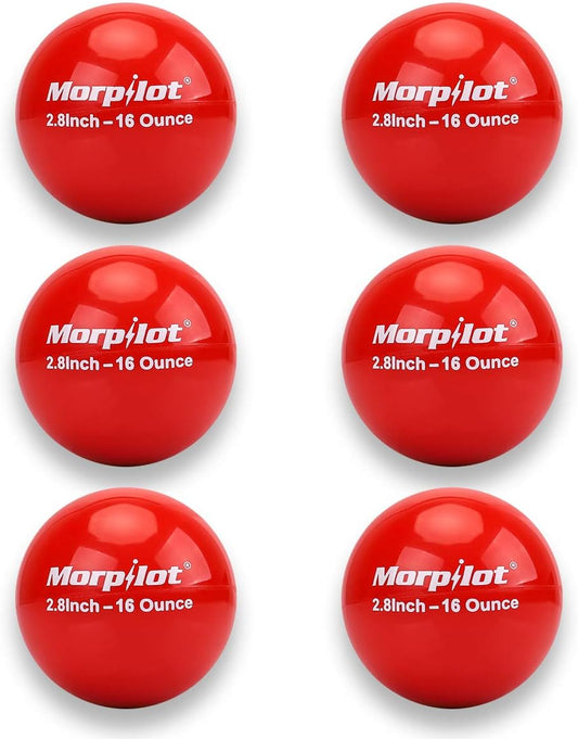 Weighted Baseballs, Heavy Training Balls for Hitting, Batting and Pitching Training, 16 Oz Baseball Practice Balls, PVC Shell, Iron Sand Filling 6 Pack (6 Pack)