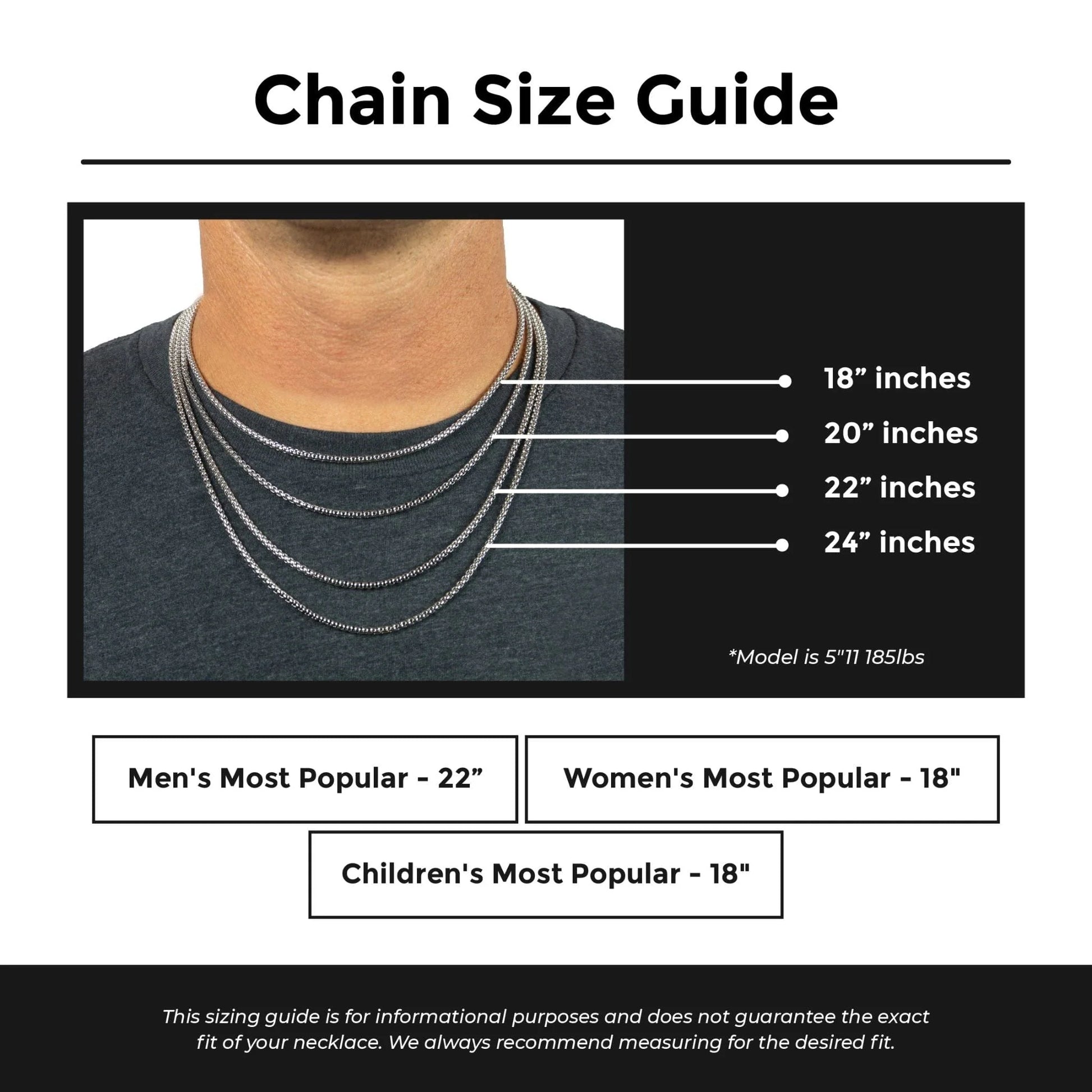 Number Pendant Necklace - Black